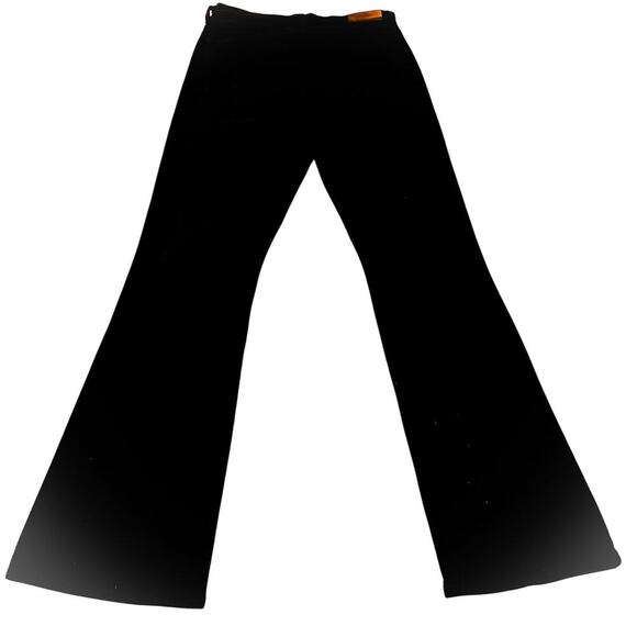 Goldsign Black Wide Leg Denim Jeans Zip Fly Style W3365-1078 Size 26 Mint - Picture 3 of 10